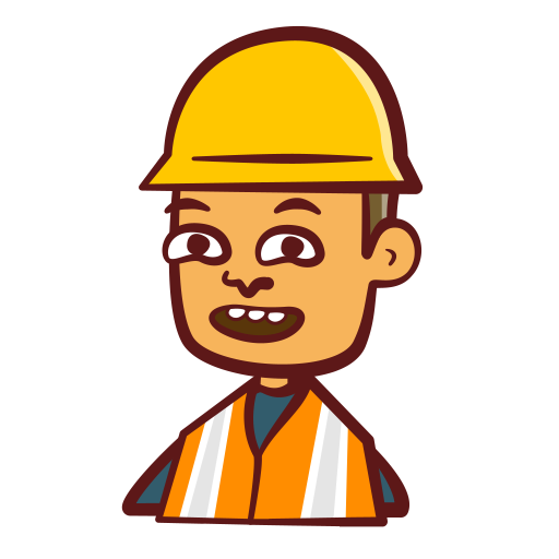 Construction, worker, avatar, building, hard hat icon